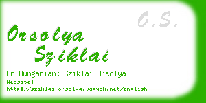 orsolya sziklai business card